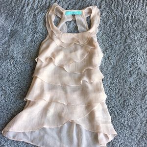 Plush Pink Backless Tank Top